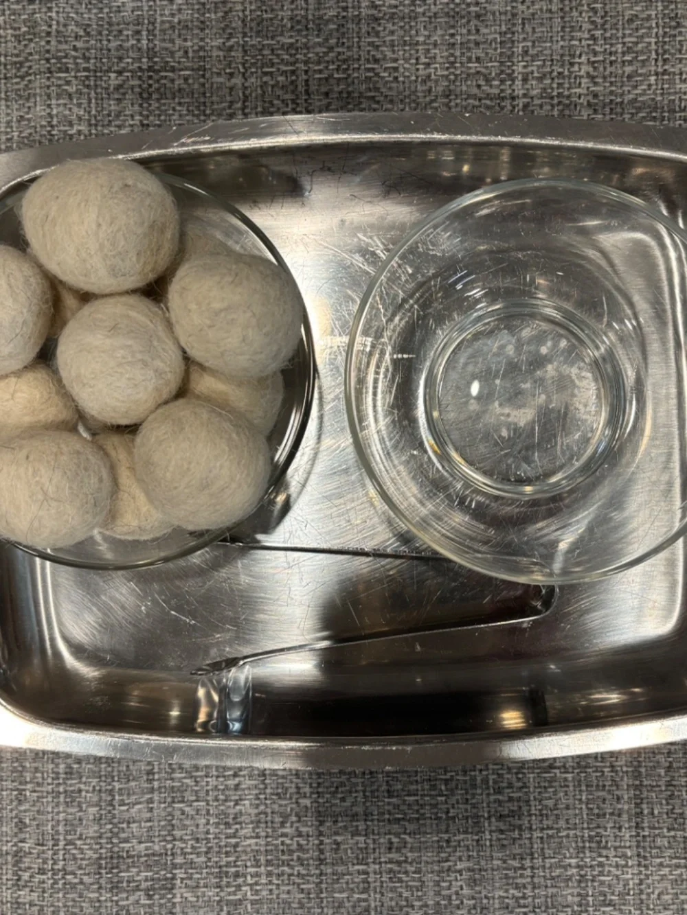 practice life tonging felt craft poms with glass bowls by idlewild montessori